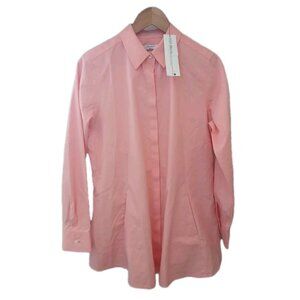 New Foxcroft Non Iron Poplin Button Down Tunic Blouse